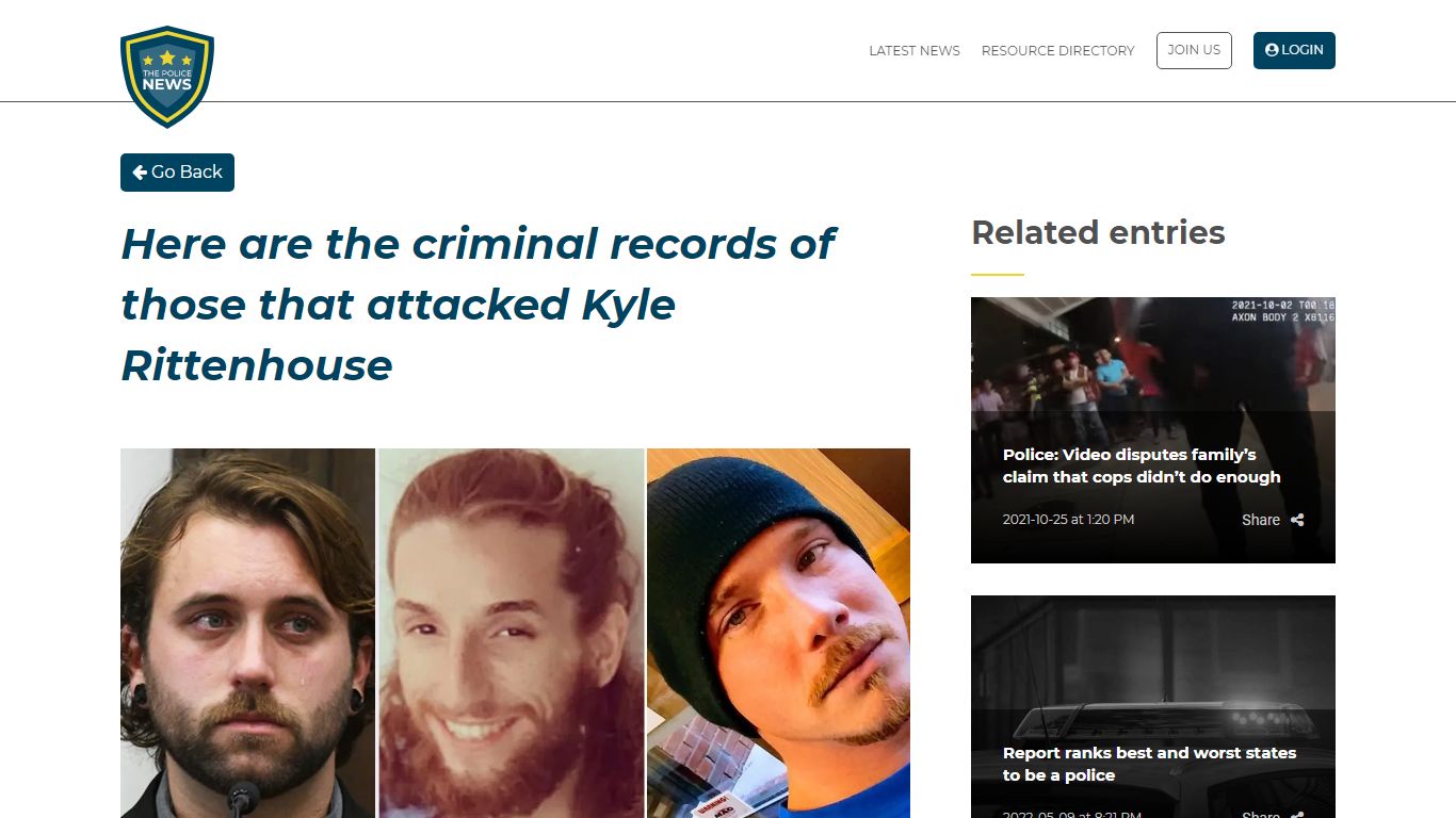 Here are the criminal records of those that attacked Kyle Rittenhouse